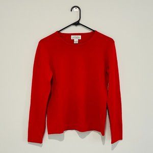 Sutton Studio Cashmere Bright Red Sweater Size S